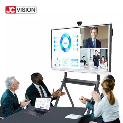 JCVISION은 상호 작용하는 화이트 보드 3840 × 2160 UHD 75 인치 4K 178 시각을 회의에 참석합니다