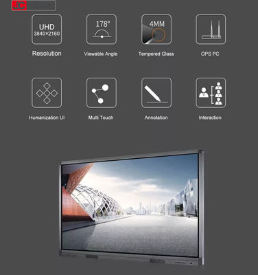 JCVISION LCD 스크린 터치 패널 교육적 가르침 안드로이드 11.0 현명한 화이트보드