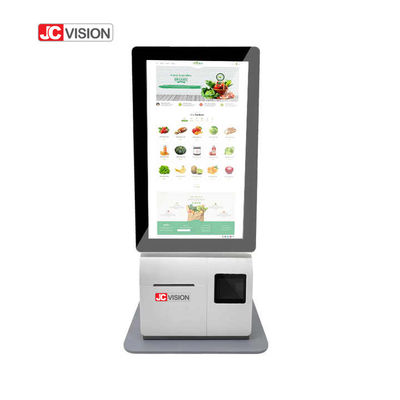 JCVISION 15.6 인치 데스크톱 POS 머신 터미널 셀프 서비스 체크아웃 키오스크