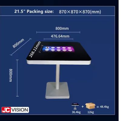 JCVISION 21.5 인치 주문 카페 방수 화면 터치 화면으로 디지털 게임 테이블