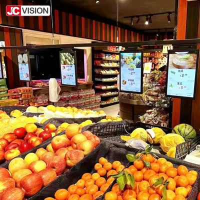 JCVISION 디지털 사이니지 디스플레이를 쉽게 설치 전자 선반 라벨 LCD 디스플레이 TFT 기술