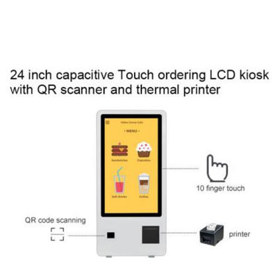 JCVISION 14인치 큐 디스플레이 디지털 사이니지 FHD TP와 5V/2A USB 충전기