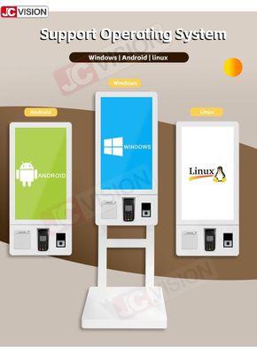 15.6 21.5 24 32 인치 실내 바닥 서 있는 셀프 서비스 결제 키오스크 터미널 셀프 서비스 체크아웃 키오스크 기계 공급자