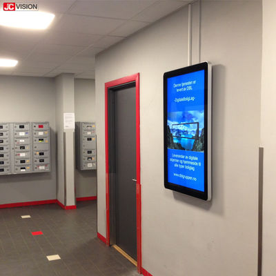 JCVISION 32 인치 실내 디지털 신호 디스플레이 벽 말 탄  LCD 광고 플레이어