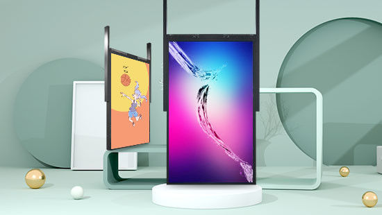 고휘도 49inch 투명 LCD 스크린 창 디스플레이 간판